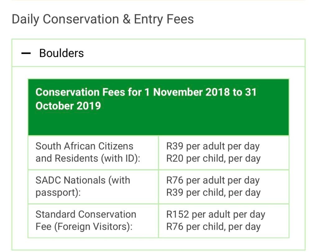 Cost to see Penguins in South Africa